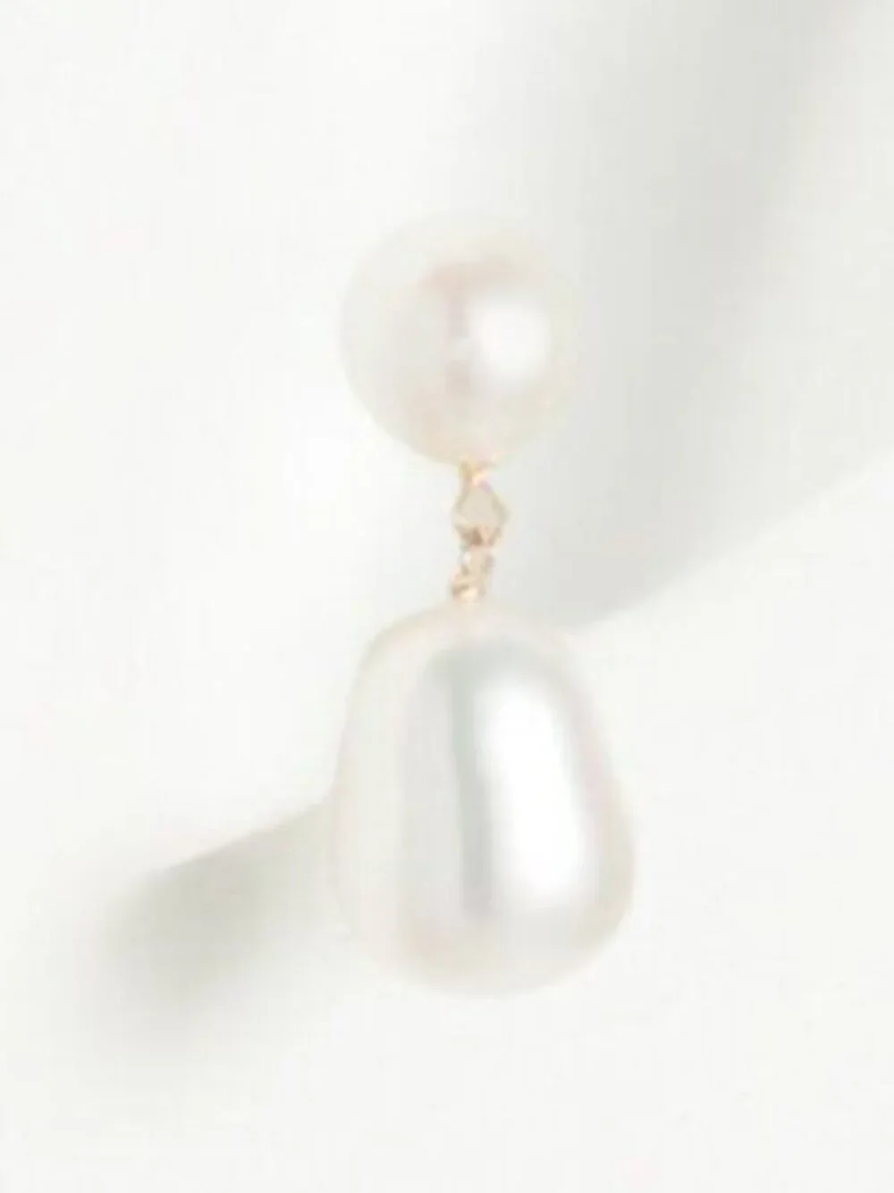 GEORG K Made In Usa 14kt White Freshwater Pearl Dangle Earring